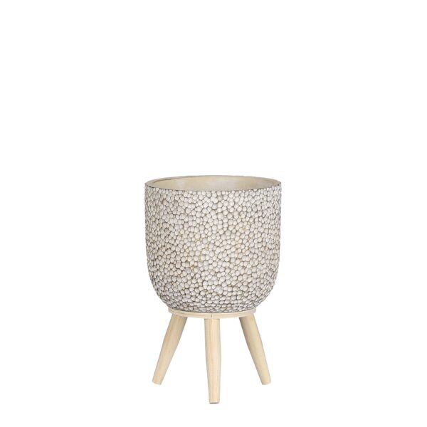 Lexy tegla na postolju beige - h19xd12,5cm