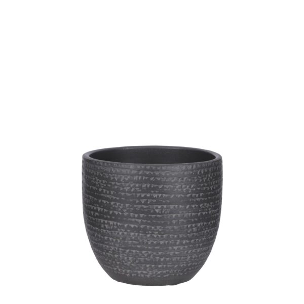 Carrie tegla crna - h14xd16cm