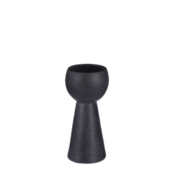 Marlou tegla na postolju crna - h39xd19cm