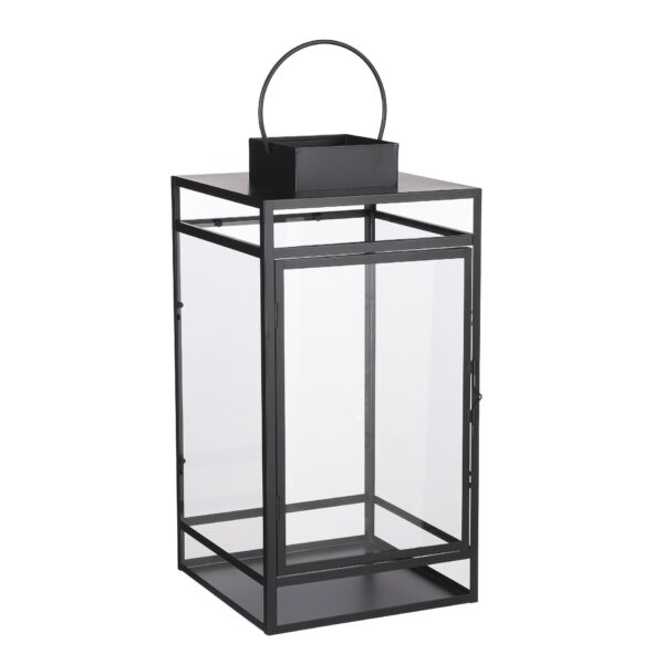 Storm lanterna crna - l25xw25xh50cm