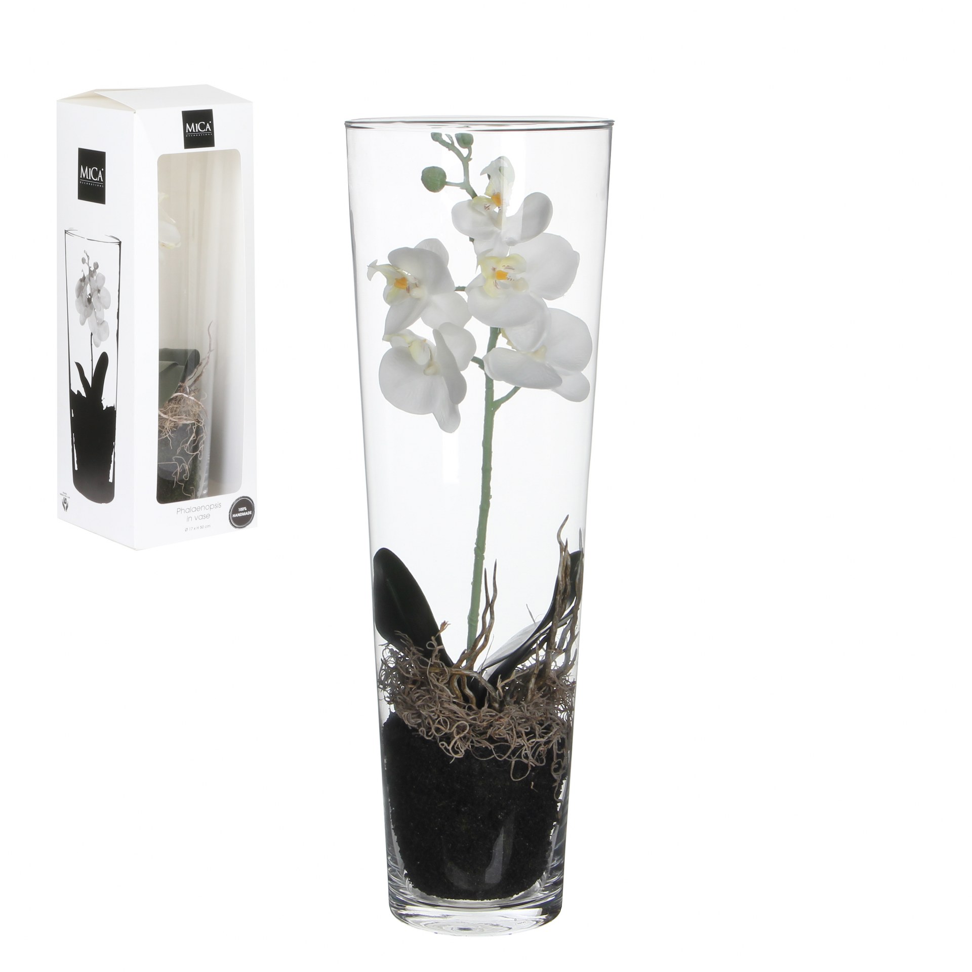 Orhideja u vazi - h50xd17cm Orhideja u vazi - h50xd17cm