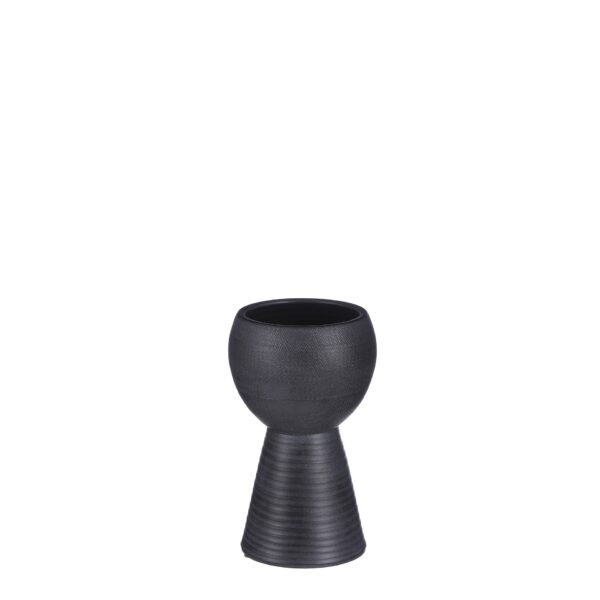 Marlou tegla crna - h28xd17cm