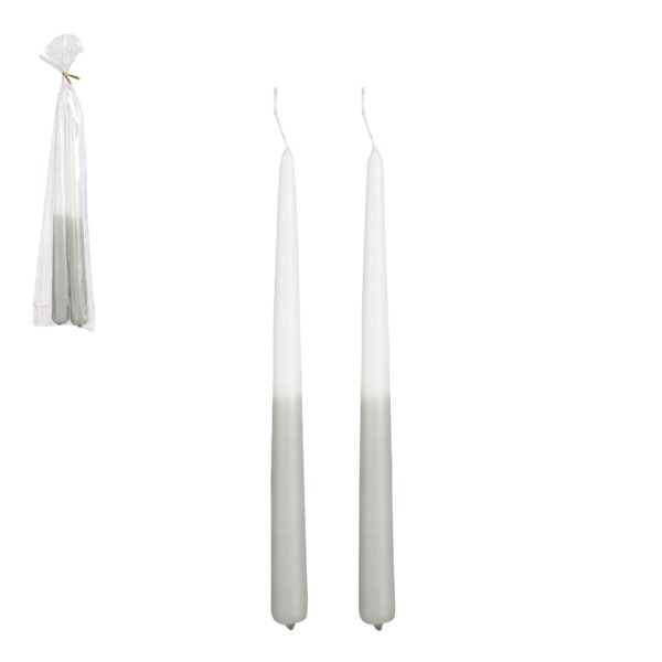 Dip-dye svijeća zelena 2 KOM - h30xd2,2cm