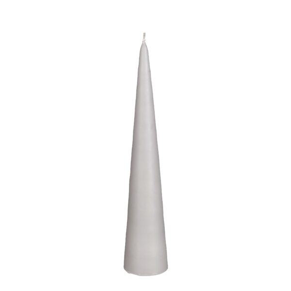Cone svijeća siva - h25xd5cm