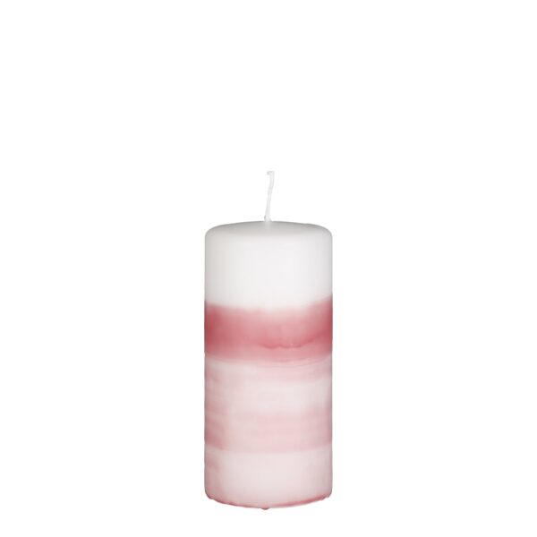 Dip-dye svijeća roza - h15xd6,8cm