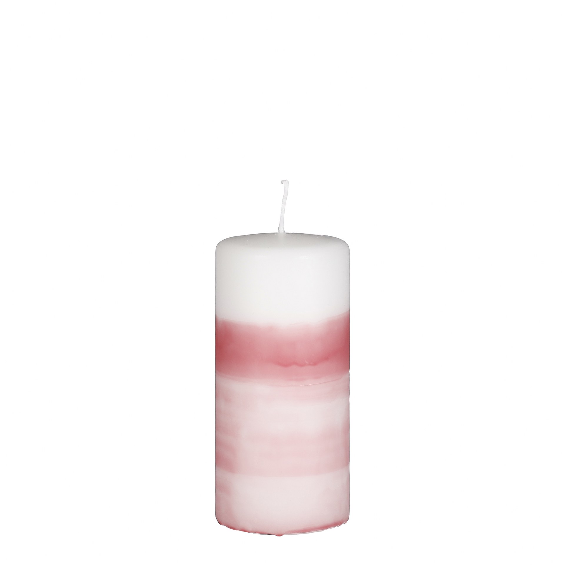 Dip-dye svijeća roza - h15xd6,8cm Dip-dye svijeća roza - h15xd6,8cm