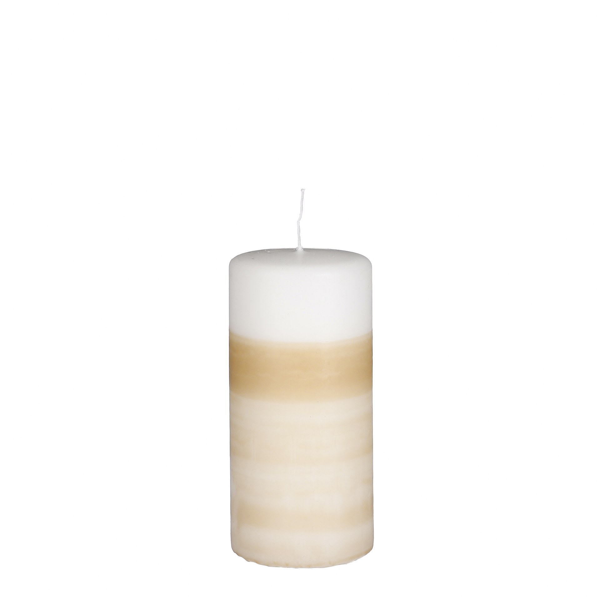 Dip-dye svijeća smeđa - h15xd6,8cm Dip-dye svijeća smeđa - h15xd6,8cm